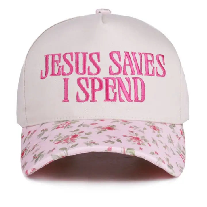 Jesus Saves I Spend Baseball Hat